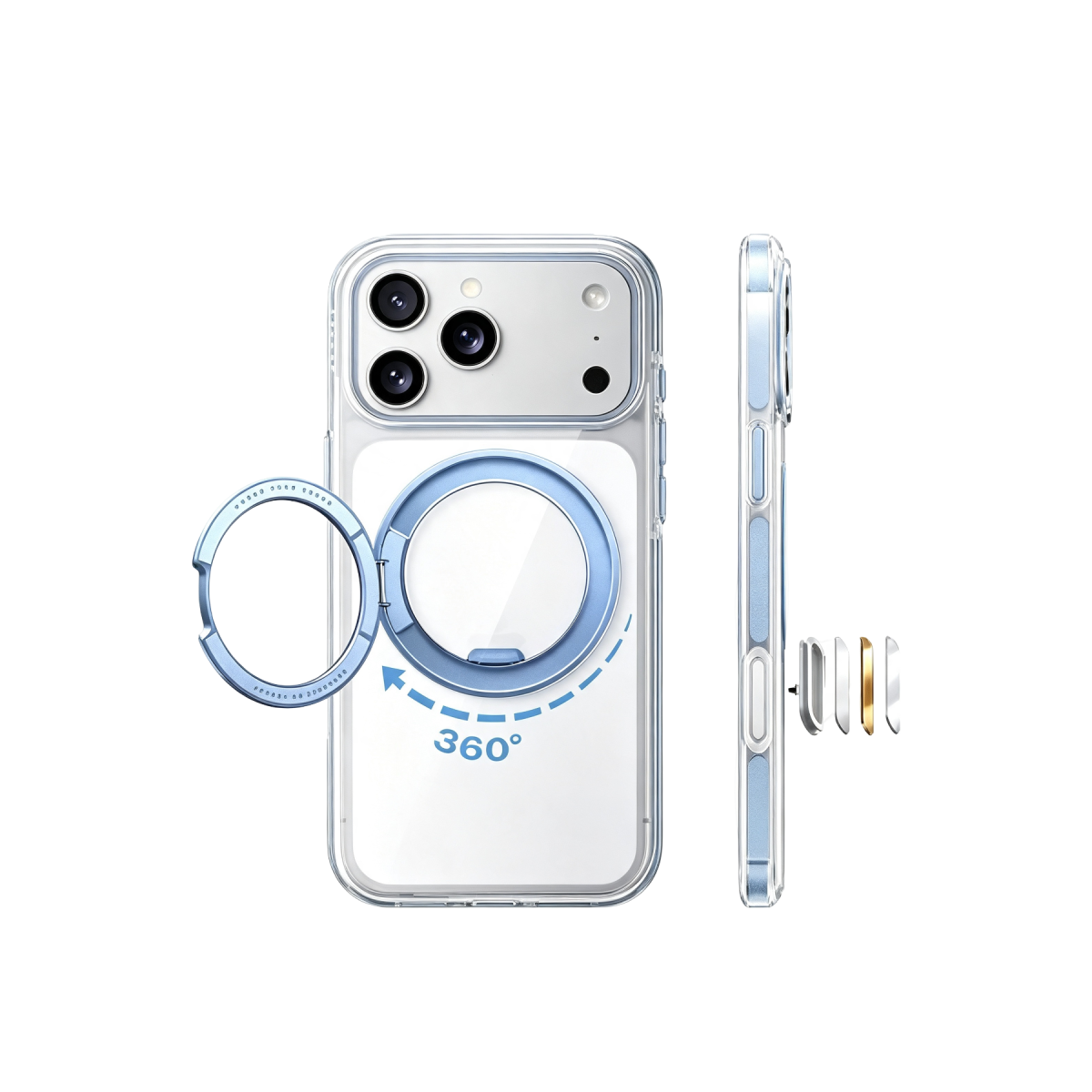 Torras Apple iPhone 18 Pro Ostand O3 Light Standlı Magsafe Kapak